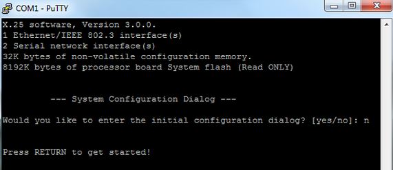 CCNA Console Session