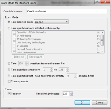 CCNA Practice Exam Options