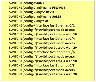 CCNA Switch Config