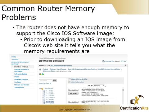 Cisco CCNA Troubleshooting Memory