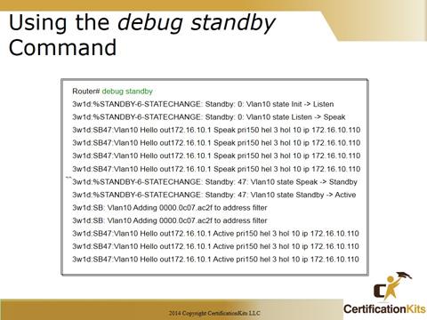 Cisco CCNA Troubleshooting HRSP Debug