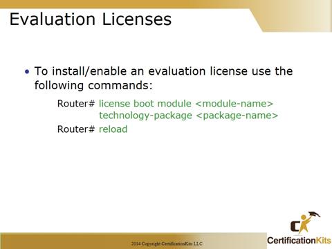 Cisco CCNA Evaluation Licenses