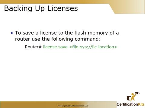Cisco CCNA Backup Licenses