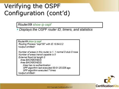 Cisco CCNA OSPF Configuration