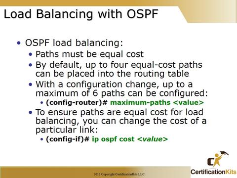 Cisco CCNA OSPF Load Balancing