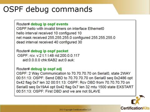 Cisco CCNA OSPF Debug