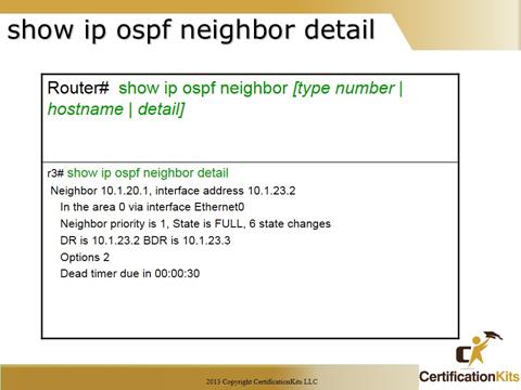 Cisco CCNA OSPF Neighbor Detail