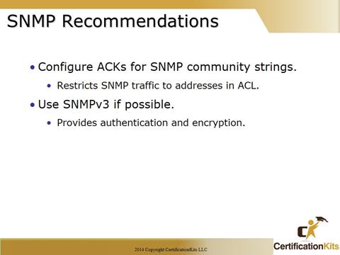 Cisco CCNA SNMP Recommendations