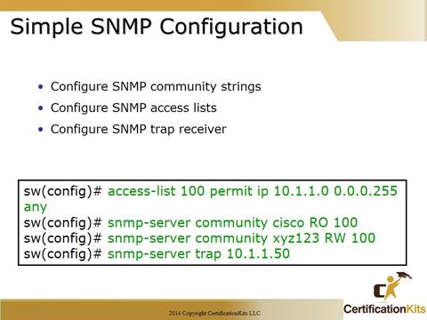 Cisco CCNA SNMP Configuration