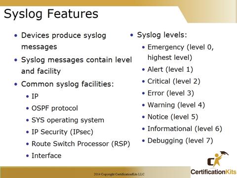 Cisco CCNA Syslog Features