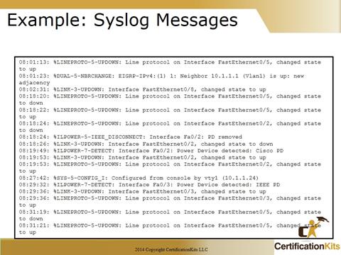 Cisco CCNA Syslog Example