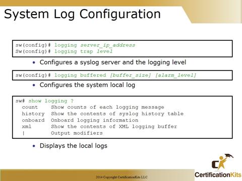 Cisco CCNA Syslog Configuration