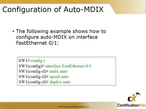 Cisco CCNA Auto-MDIX